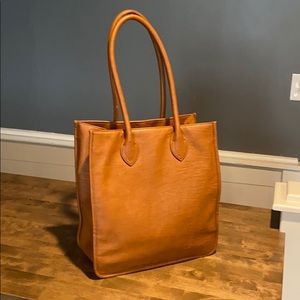Jcrew leather tote bag